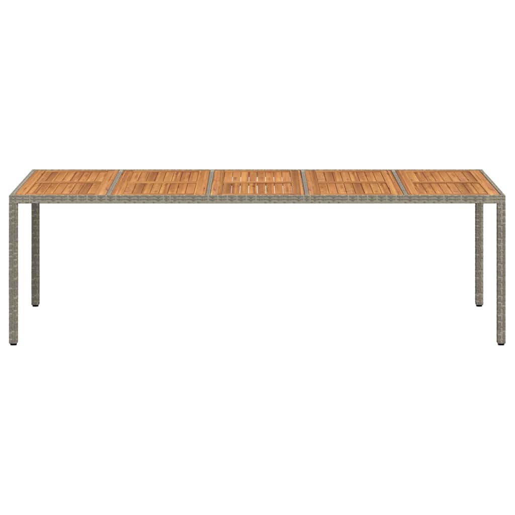 Garden Table Grey 250 x 100 x 75 cm Poly Rattan