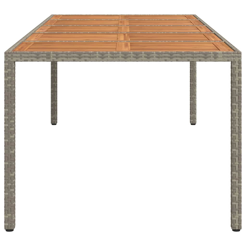 Garden Table Grey 250 x 100 x 75 cm Poly Rattan