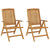 Reclining Garden Chair 2 pcs Solid Wood Teak