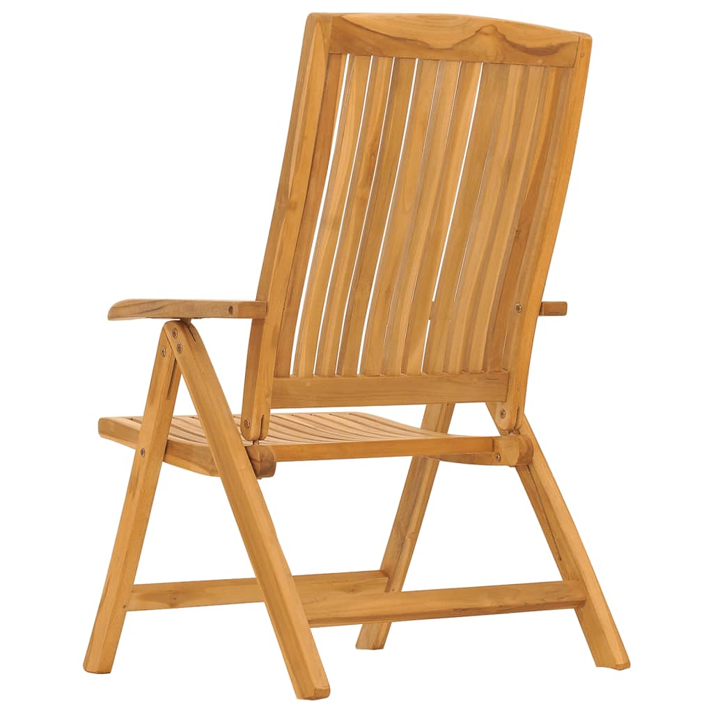 Reclining Garden Chair 2 pcs Solid Wood Teak