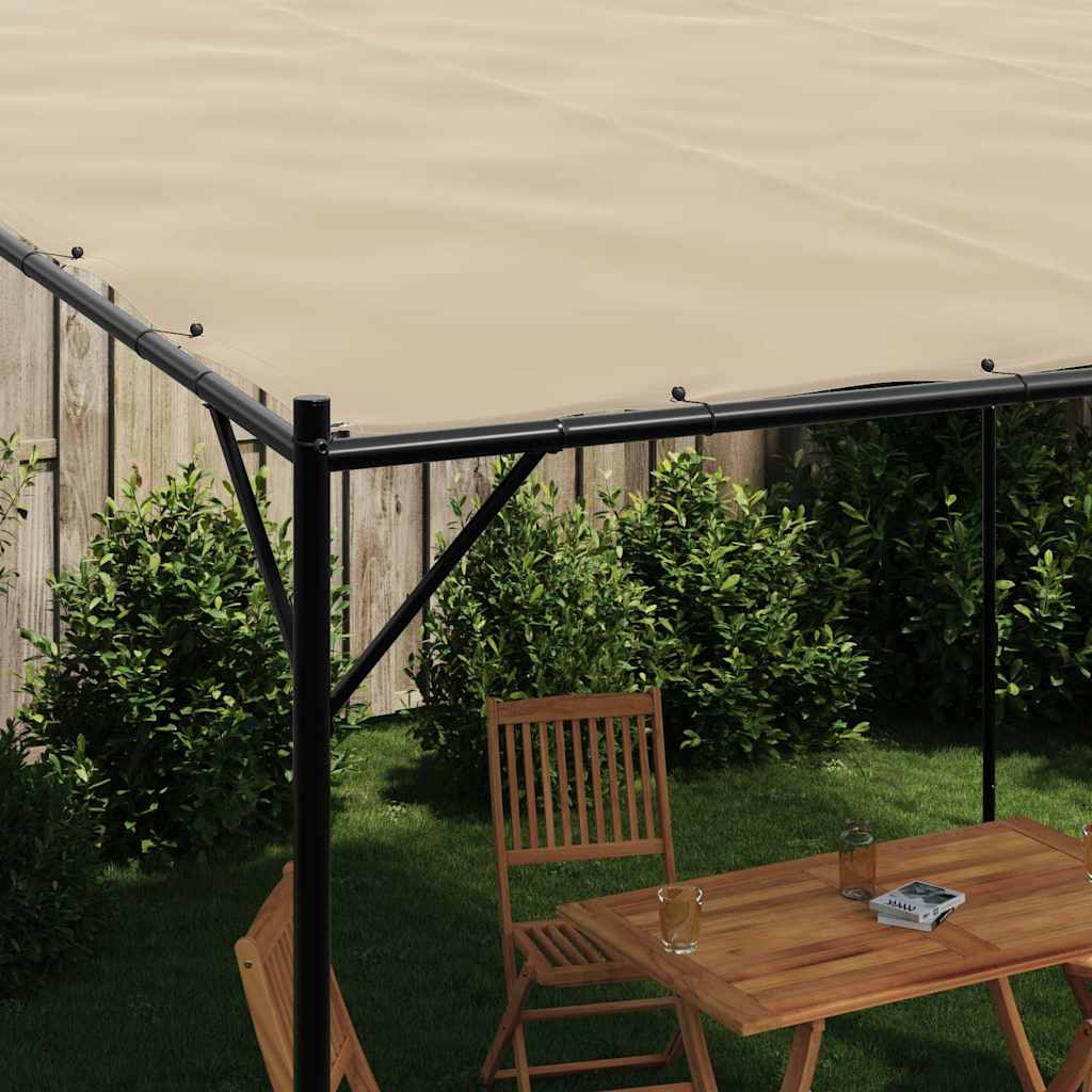 Gazebo Beige 4x4 m 180 g/m² Fabric and Steel