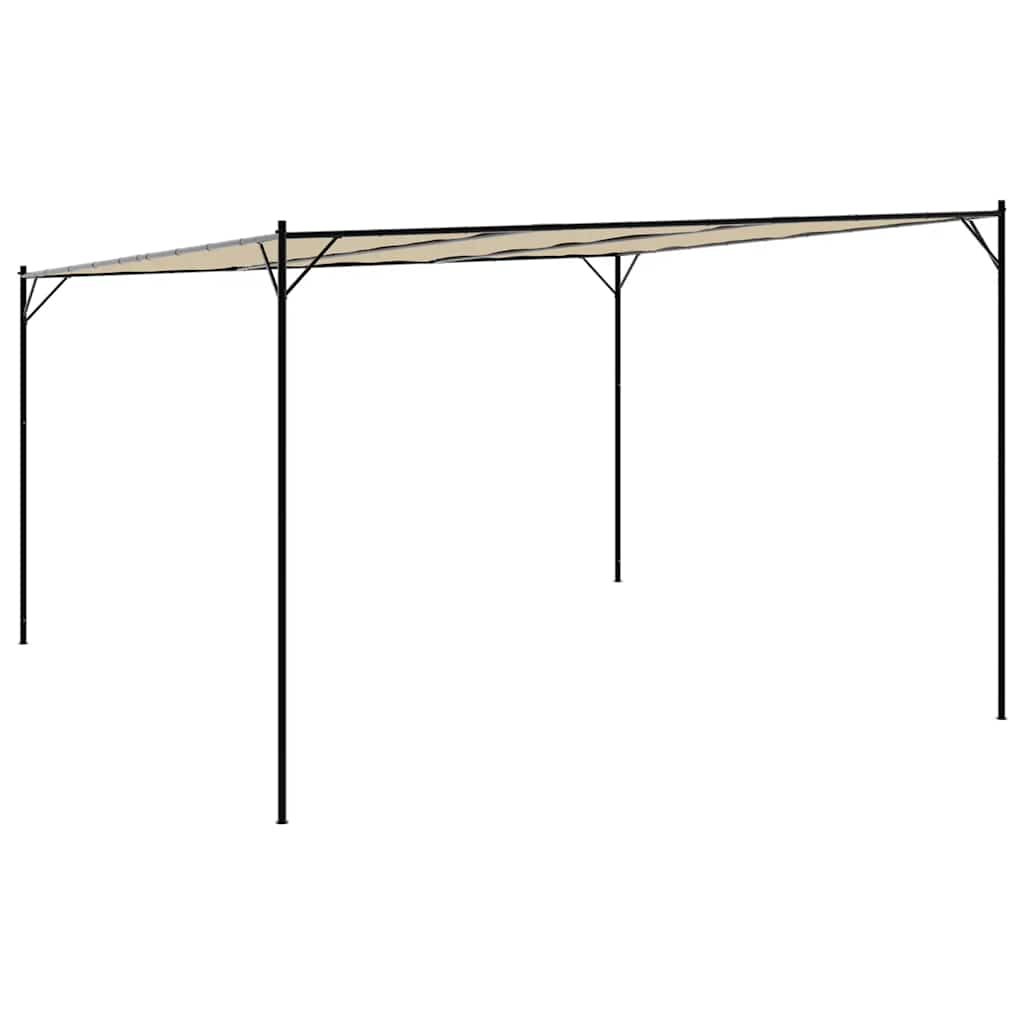 Gazebo Beige 4x4 m 180 g/m² Fabric and Steel