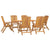 7 Piece Garden Dining Set Solid Wood Teak