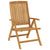 Reclining Garden Chairs 6 pcs Solid Wood Teak