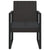 Garden Armchair with Cushion Black Poly Rattan