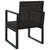 Garden Armchair with Cushion Black Poly Rattan