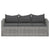3-Seater Garden Sofa with Cushions Grey Poly Rattan