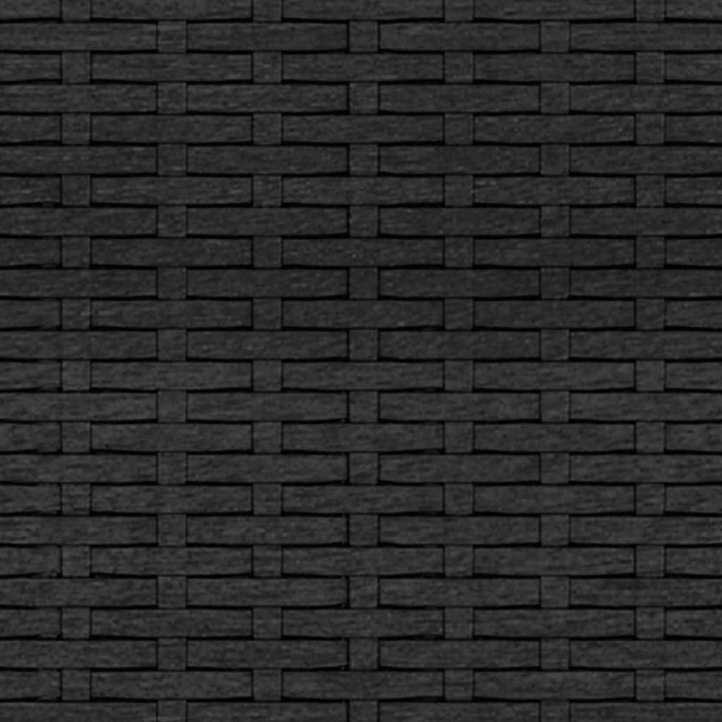 2 Piece Garden Lounge Set with Cushions Black Poly Rattan