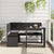 Garden Sofa with Table and Cushions L-Shaped Black Poly Rattan