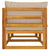 Sectional Corner Sofas 2 pcs with Taupe Cushions Solid Wood Acacia