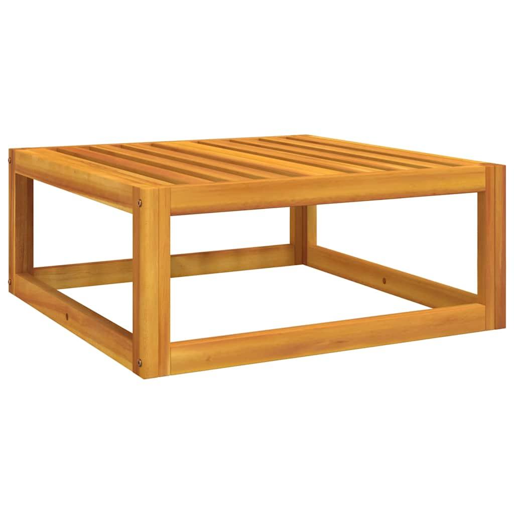 Garden Footrest with Taupe Cushion Solid Wood Acacia