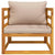 Garden Chair with Taupe Cushions Solid Wood Acacia
