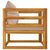 Garden Chair with Taupe Cushions Solid Wood Acacia