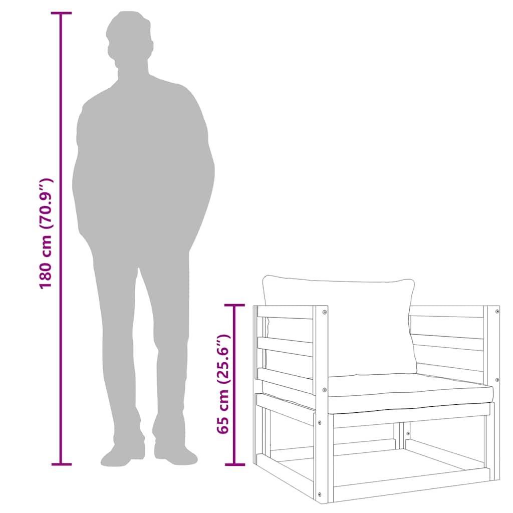 Garden Chair with Taupe Cushions Solid Wood Acacia