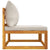 Garden Middle Sofa with Light Grey Cushions Solid Wood Acacia