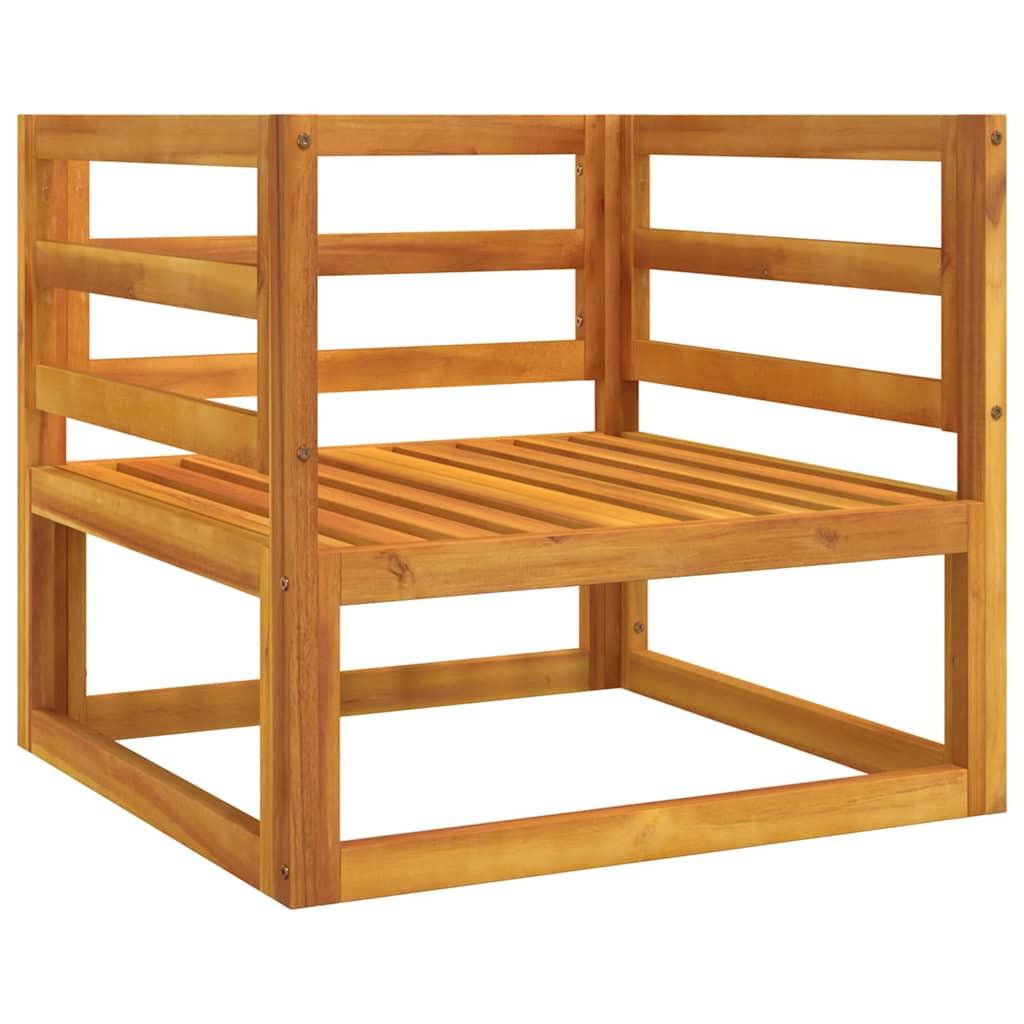 Garden Chair with Light Grey Cushions Solid Wood Acacia