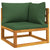 2 Piece Garden Sofa Set with Cushions Solid Wood Acacia