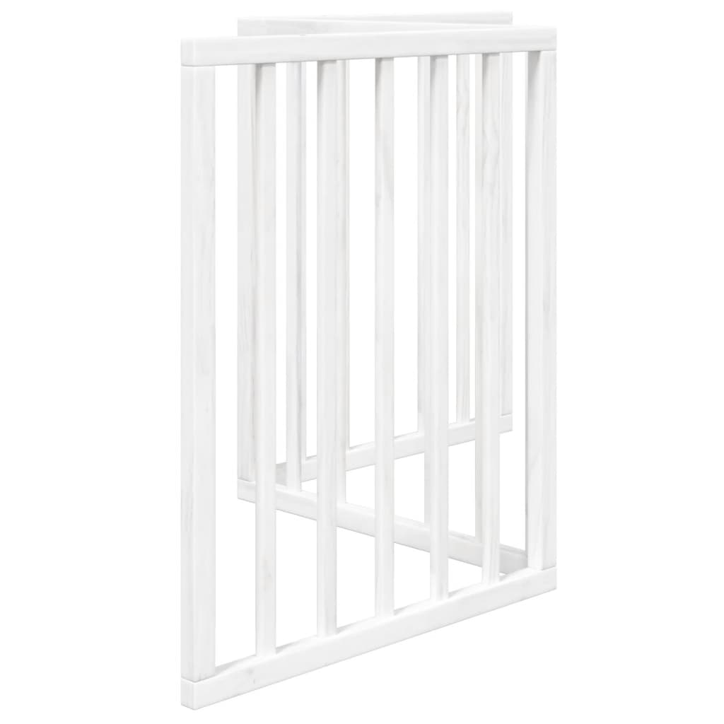 Dog Gate Foldable 3 Panels White 150 cm Poplar Wood