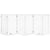 Dog Gate with Door Foldable 6 Panels White 300 cm Poplar Wood