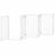 Dog Gate with Door Foldable 6 Panels White 300 cm Poplar Wood