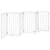 Dog Gate with Door Foldable 6 Panels White 300 cm Poplar Wood