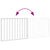Dog Gate Foldable 2 Panels White 160 cm Poplar Wood