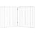 Dog Gate Foldable 2 Panels White 160 cm Poplar Wood