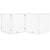Dog Gate with Door Foldable 4 Panels White 320 cm Poplar Wood