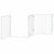 Dog Gate with Door Foldable 4 Panels White 320 cm Poplar Wood