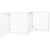 Dog Gate with Door Foldable 4 Panels White 320 cm Poplar Wood
