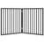 Dog Gate Foldable 2 Panels Black 160 cm Poplar Wood