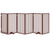 Dog Gate with Door Foldable 6 Panels Brown 300 cm Poplar Wood