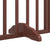 Dog Gate with Door Foldable 6 Panels Brown 300 cm Poplar Wood