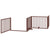 Dog Gate with Door Foldable 4 Panels Brown 320 cm Poplar Wood