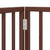 Dog Gate with Door Foldable 4 Panels Brown 320 cm Poplar Wood