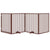 Dog Gate with Door Foldable 4 Panels Brown 320 cm Poplar Wood