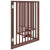 Dog Gate with Door Foldable 4 Panels Brown 320 cm Poplar Wood