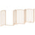 Dog Gate with Door Foldable 6 Panels 300 cm Poplar Wood