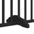 Dog Gate with Door Foldable 4 Panels Black 320 cm Poplar Wood