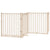 Dog Gate with Door Foldable 4 Panels 320 cm Solid Wood Fir