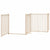 Dog Gate with Door Foldable 4 Panels 320 cm Solid Wood Fir