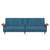 Sofa Bed with Cup Holders Blue Velvet