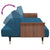 Sofa Bed with Cup Holders Blue Velvet