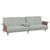 Sofa Bed with Cup Holders Light Grey Velvet