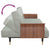 Sofa Bed with Cup Holders Light Grey Velvet