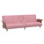 Sofa Bed with Cup Holders Pink Velvet
