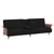 Sofa Bed with Cup Holders Black Velvet