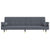 Sofa Bed with Cushions Dark Grey Velvet