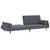 Sofa Bed with Cushions Dark Grey Velvet