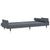 Sofa Bed with Cushions Dark Grey Velvet